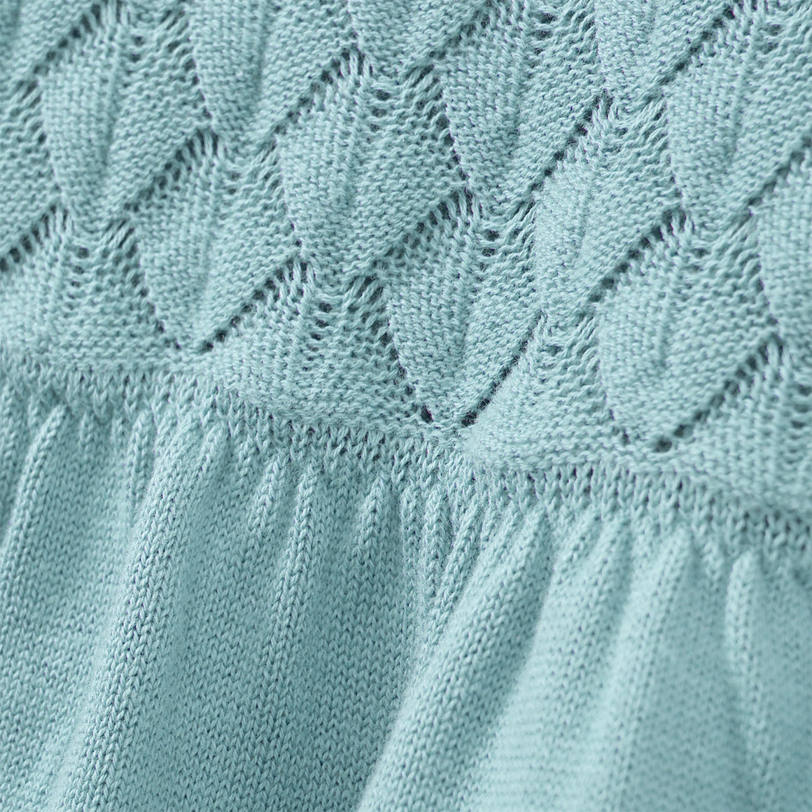 Mädchen Strickkleid mit Wabenstruktur