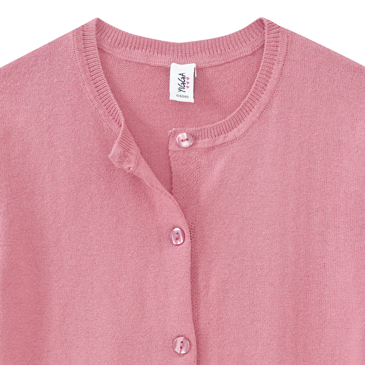 Mädchen Strickjacke unifarben