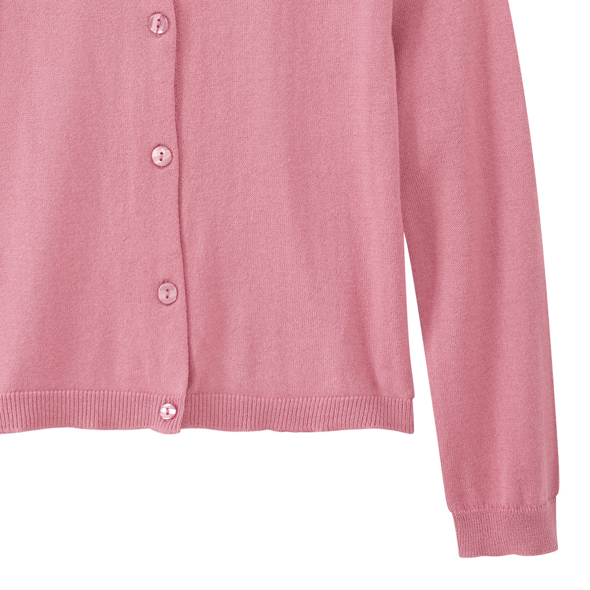 Mädchen Strickjacke unifarben