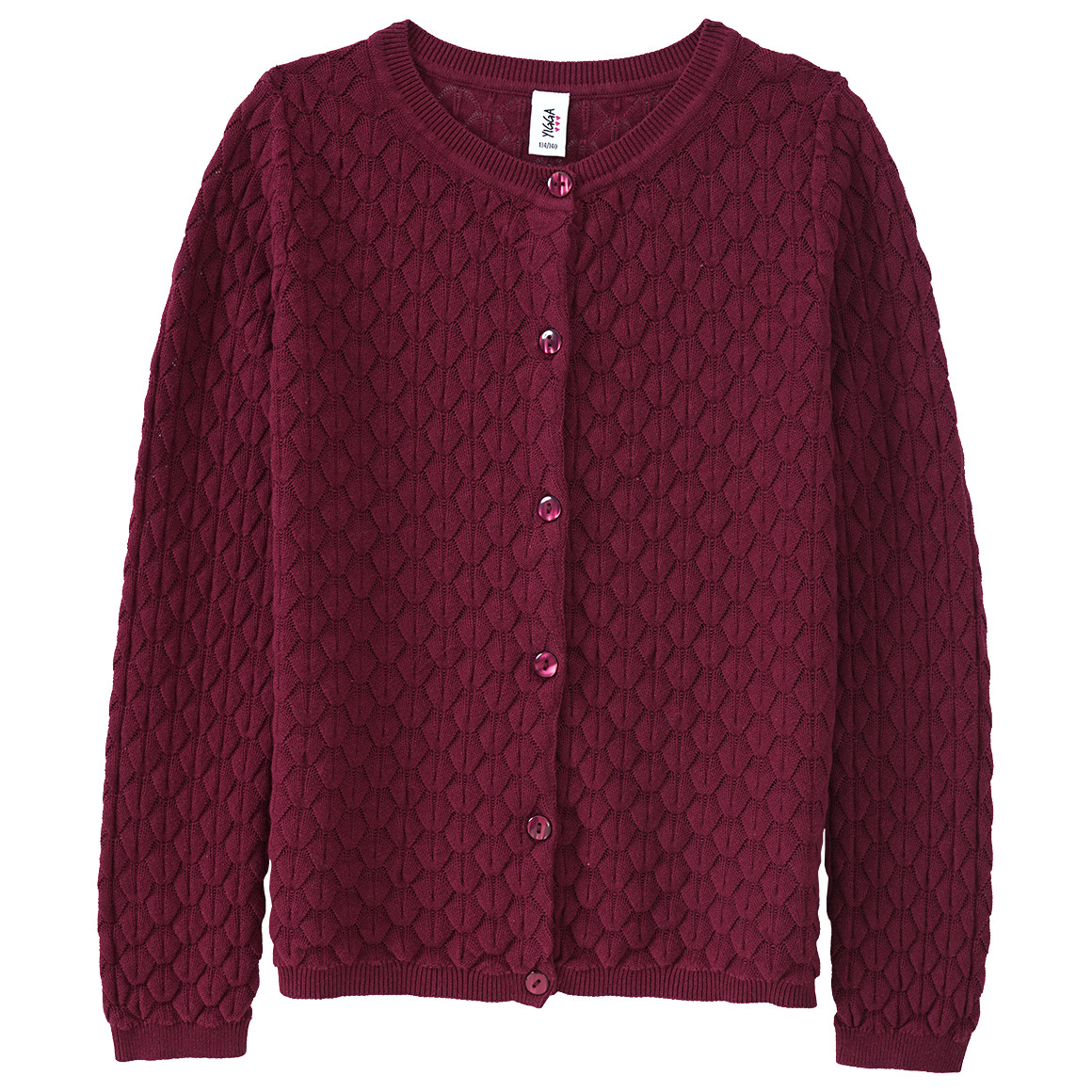 Mädchen Strickjacke mit Wabenstruktur