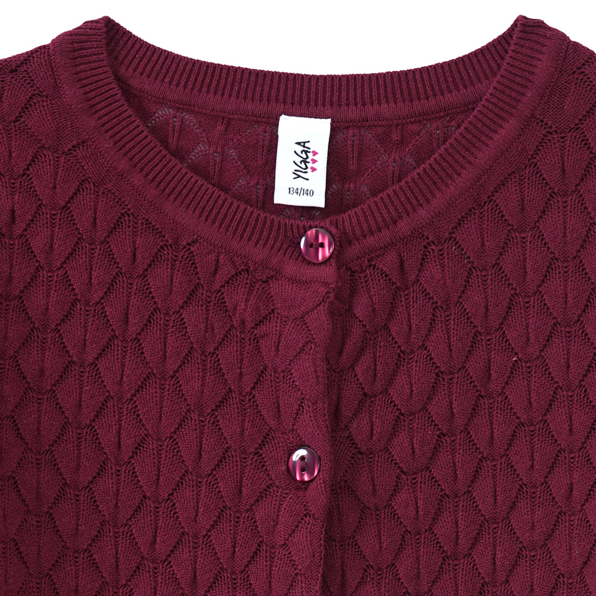 Mädchen Strickjacke mit Wabenstruktur