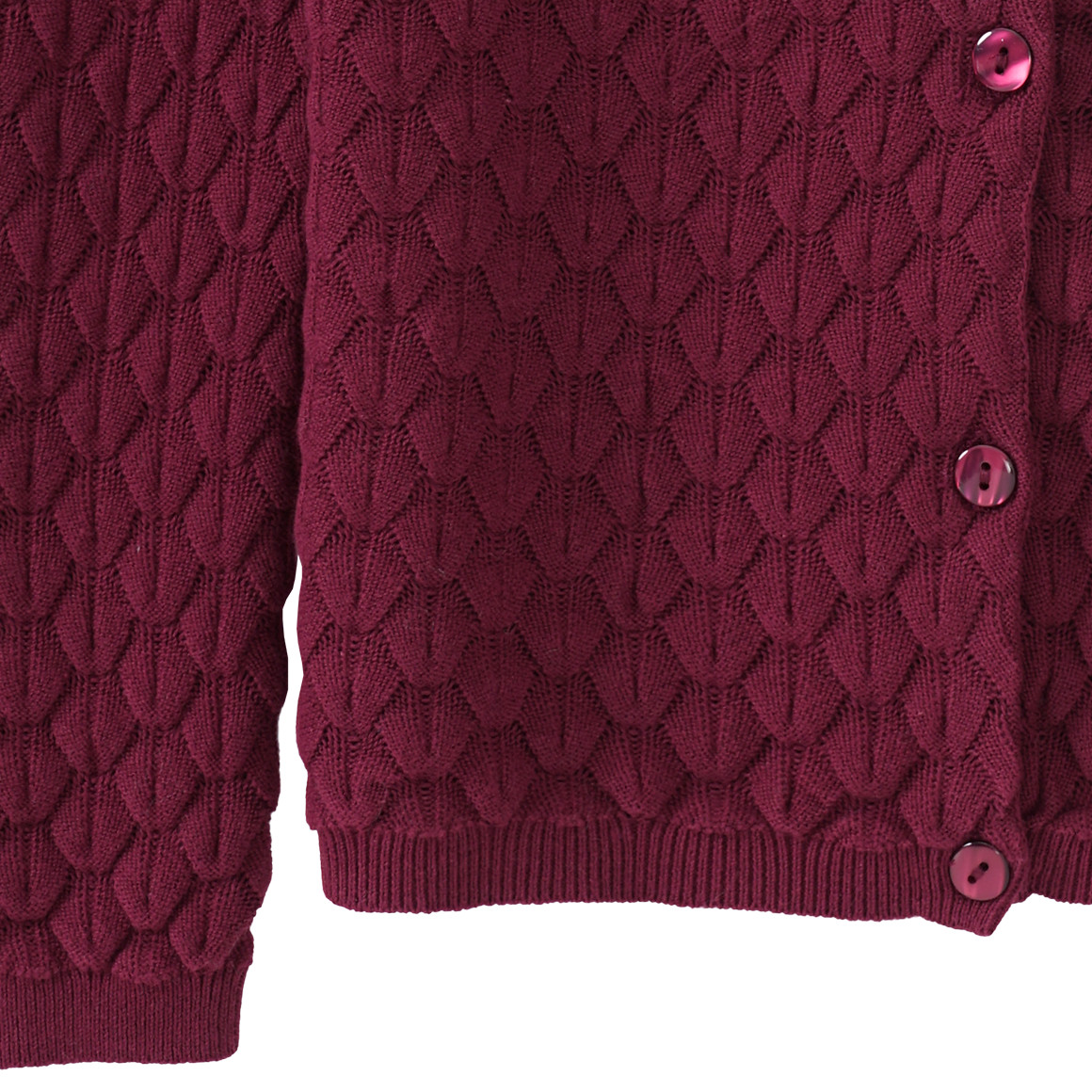 Mädchen Strickjacke mit Wabenstruktur