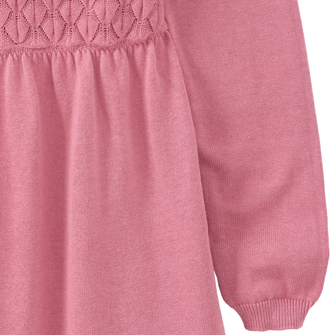 Mädchen Strickkleid mit Wabenstruktur