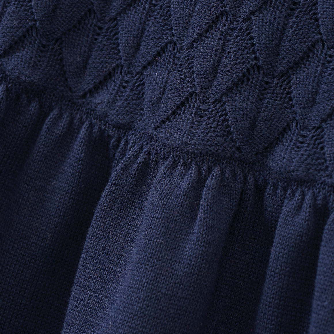 Mädchen Strickkleid mit Wabenstruktur