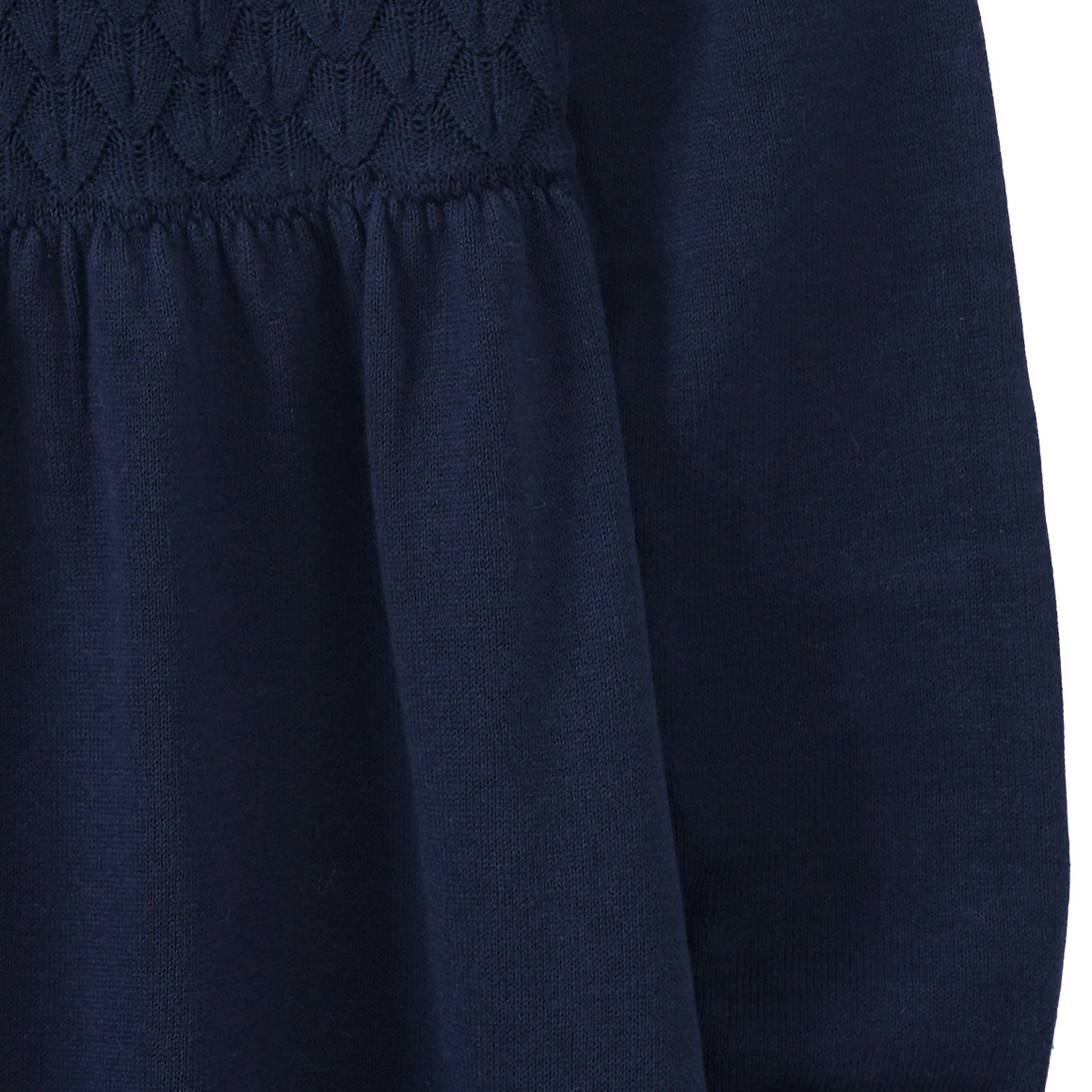 Mädchen Strickkleid mit Wabenstruktur