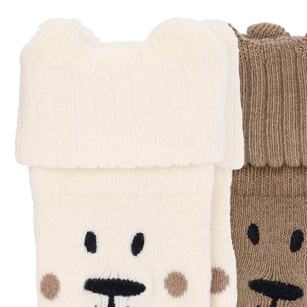 2 paar Newborn badstof sokken met borduursel