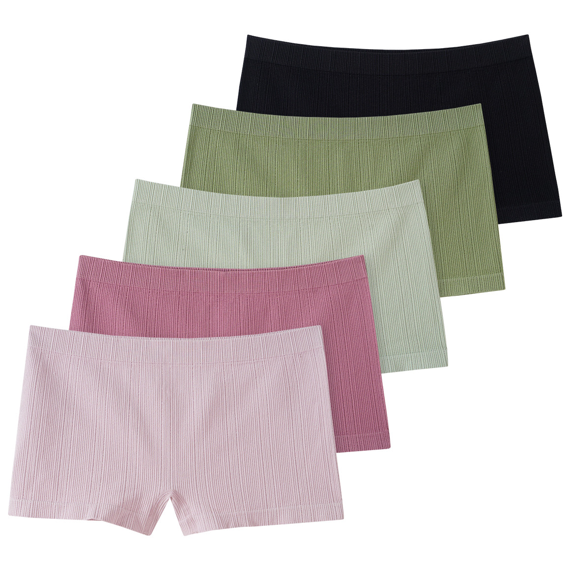 5 Damen Pantys mit Feinripp-Struktur