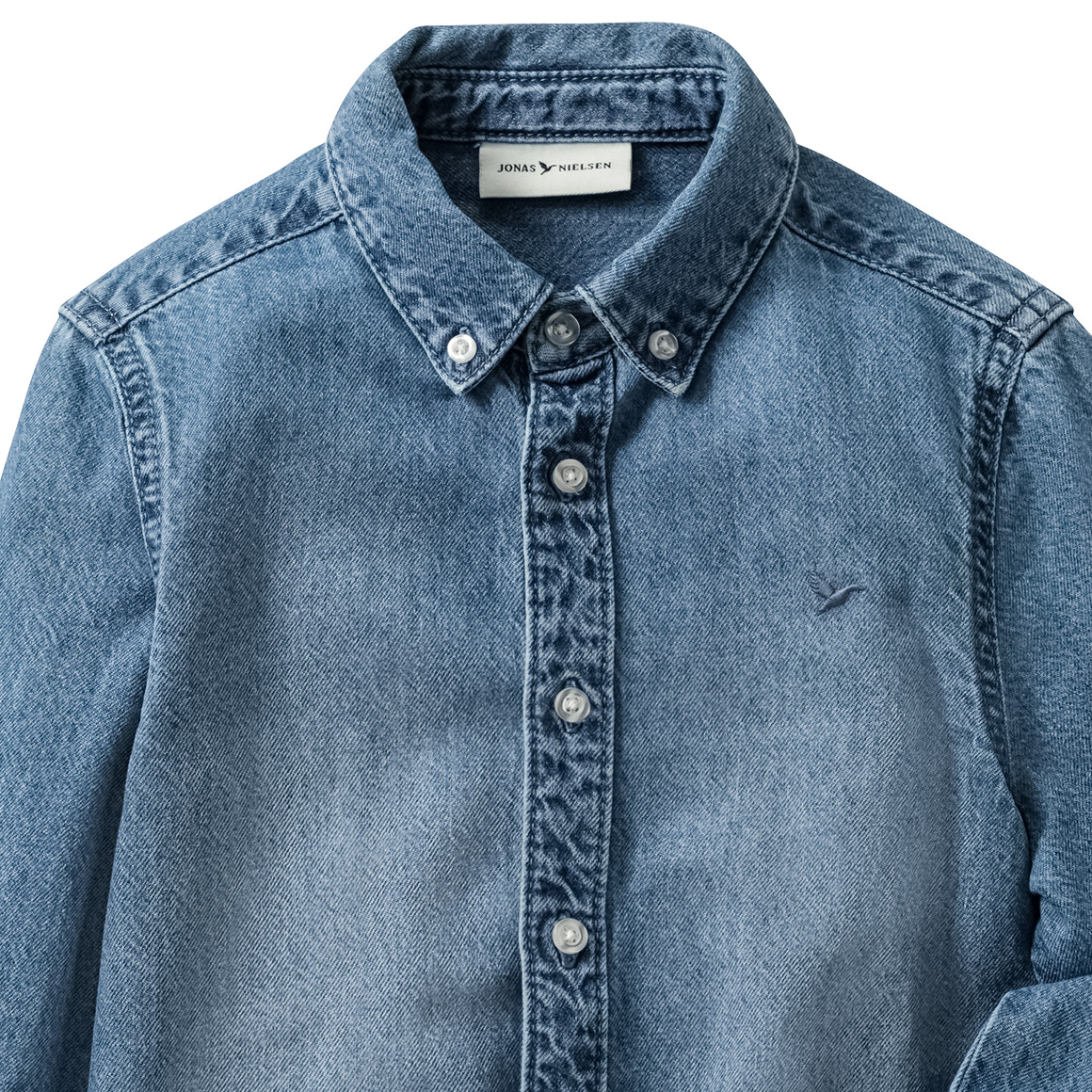 Jungen Jeanshemd mit Button-down-Kragen