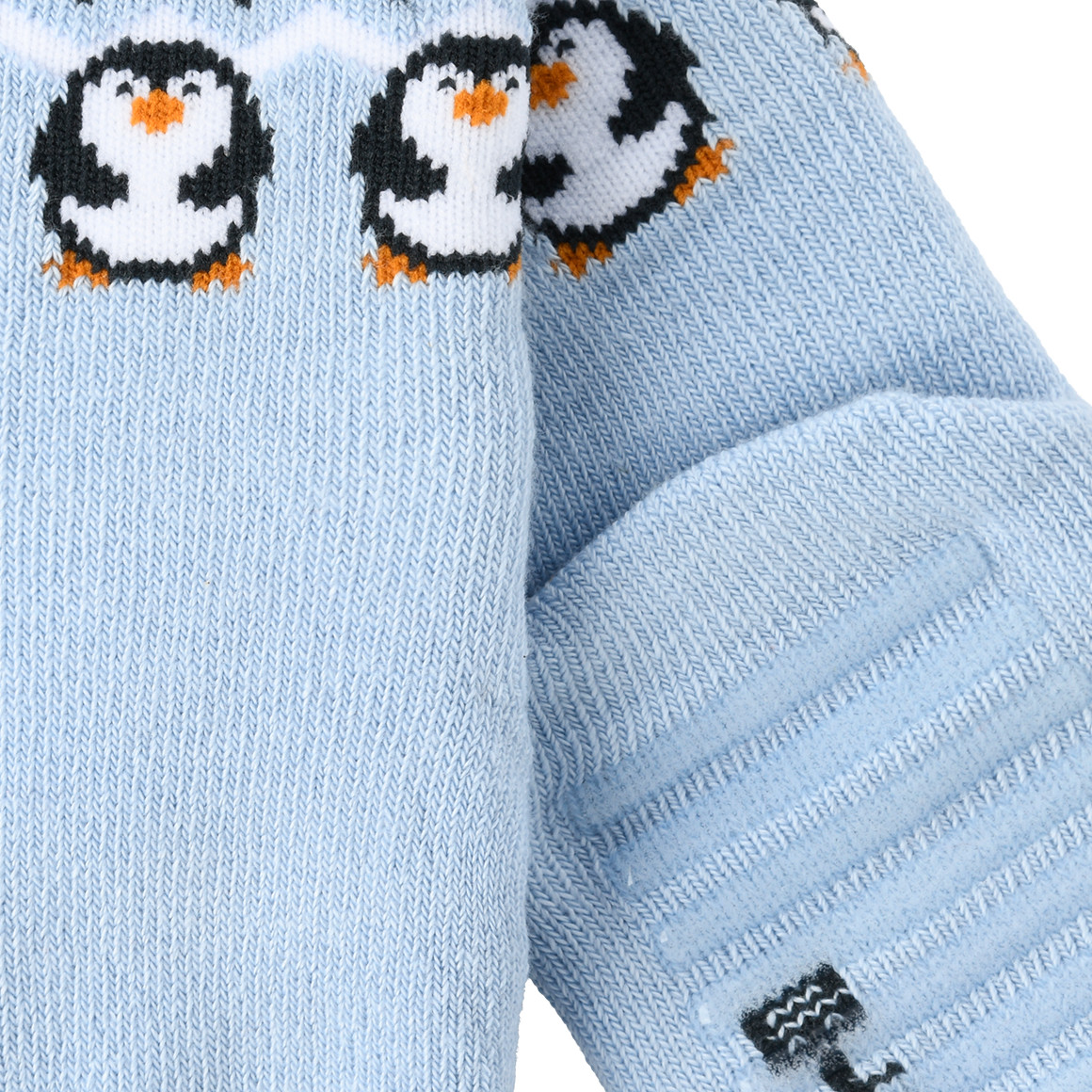 1 Paar Baby Stoppersocken mit Pinguin-Motiv