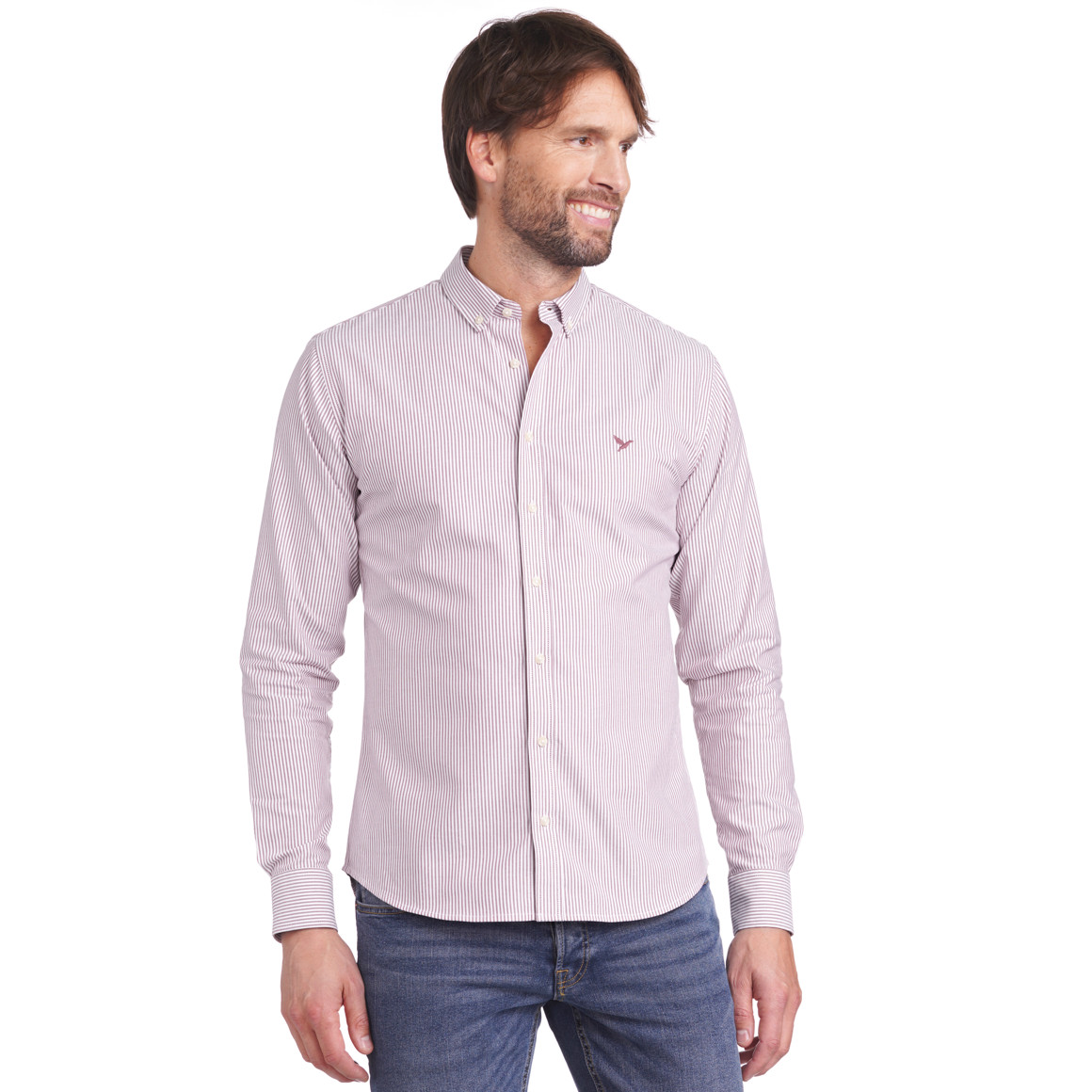 Herenoverhemd met button-down kraag
