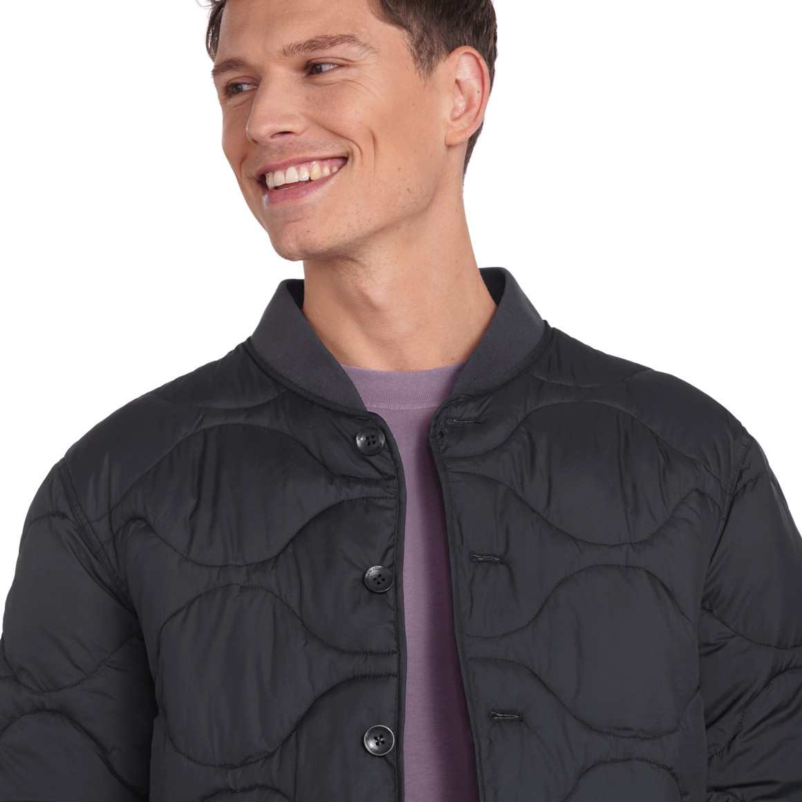 Herren Steppjacke mit Knopfleiste