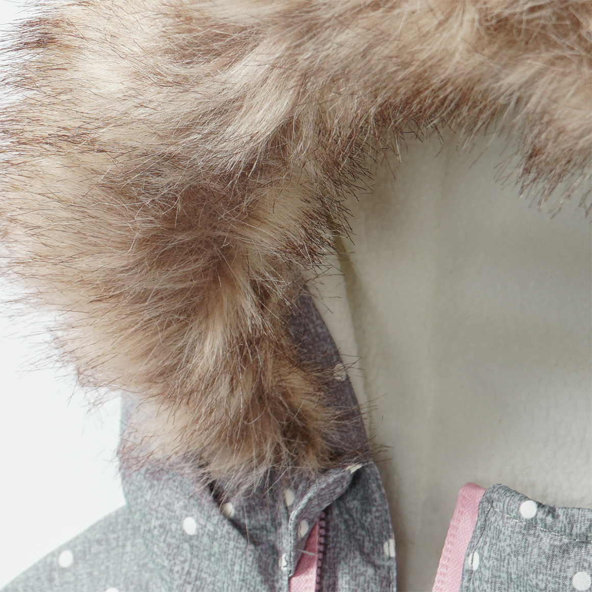 Baby Schneeoverall mit Fellkapuze