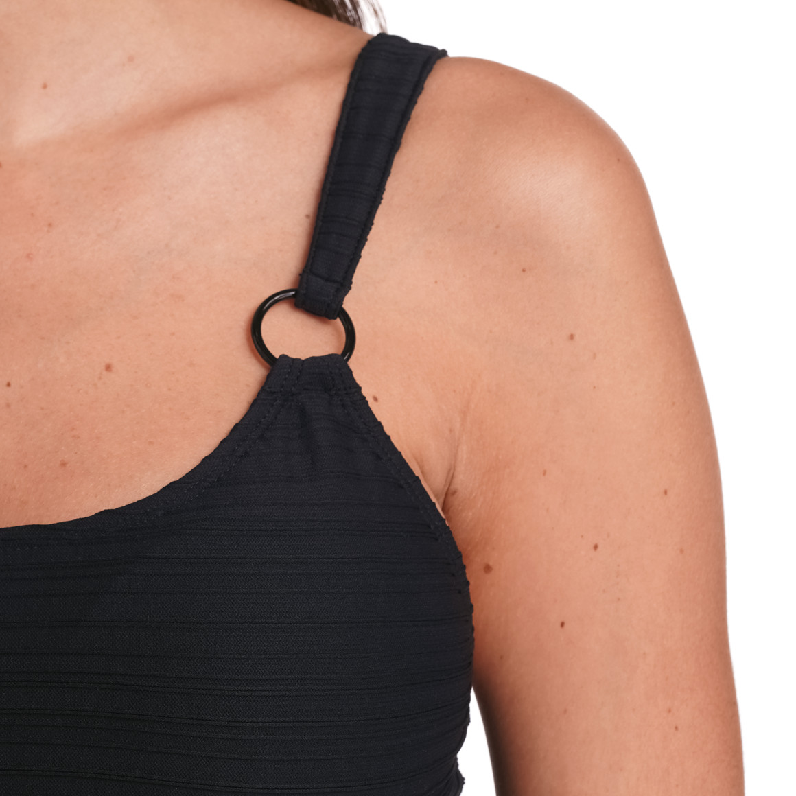 Damen Shape-Badeanzug mit Streifenstruktur