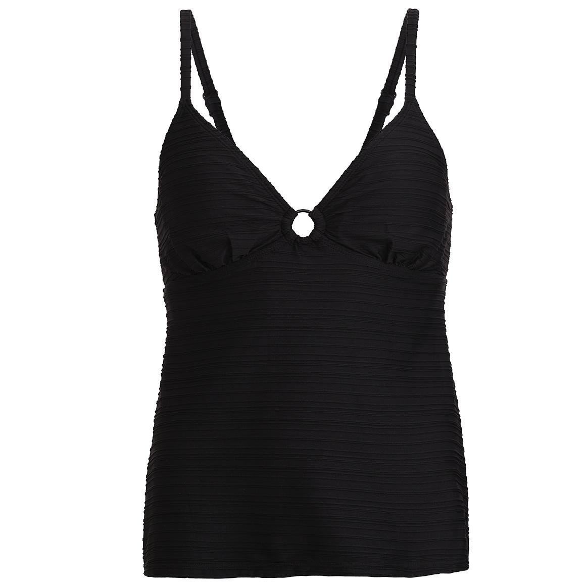 Damen Tankinioberteil mit Streifenstruktur