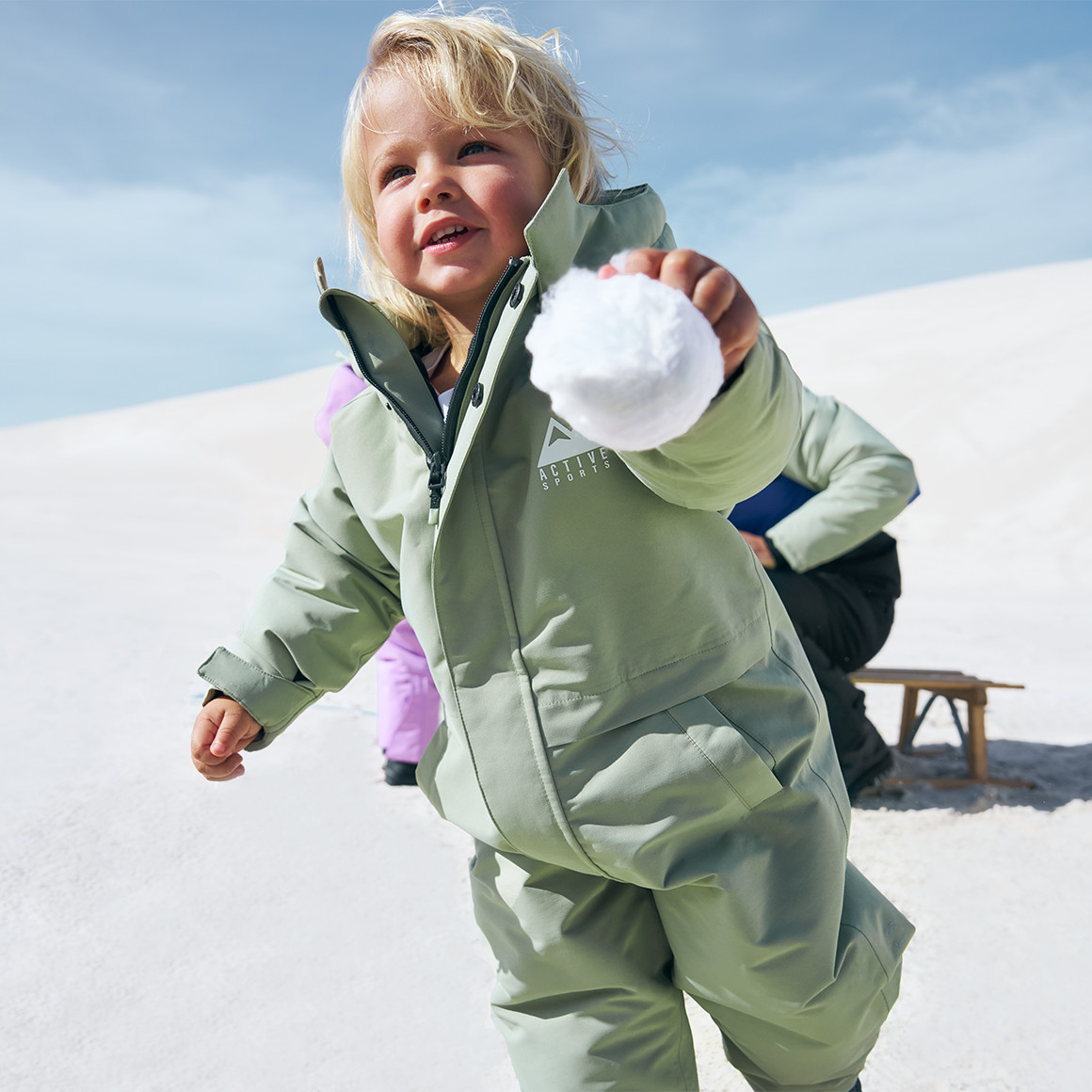 Baby sneeuw overall in effen kleuren