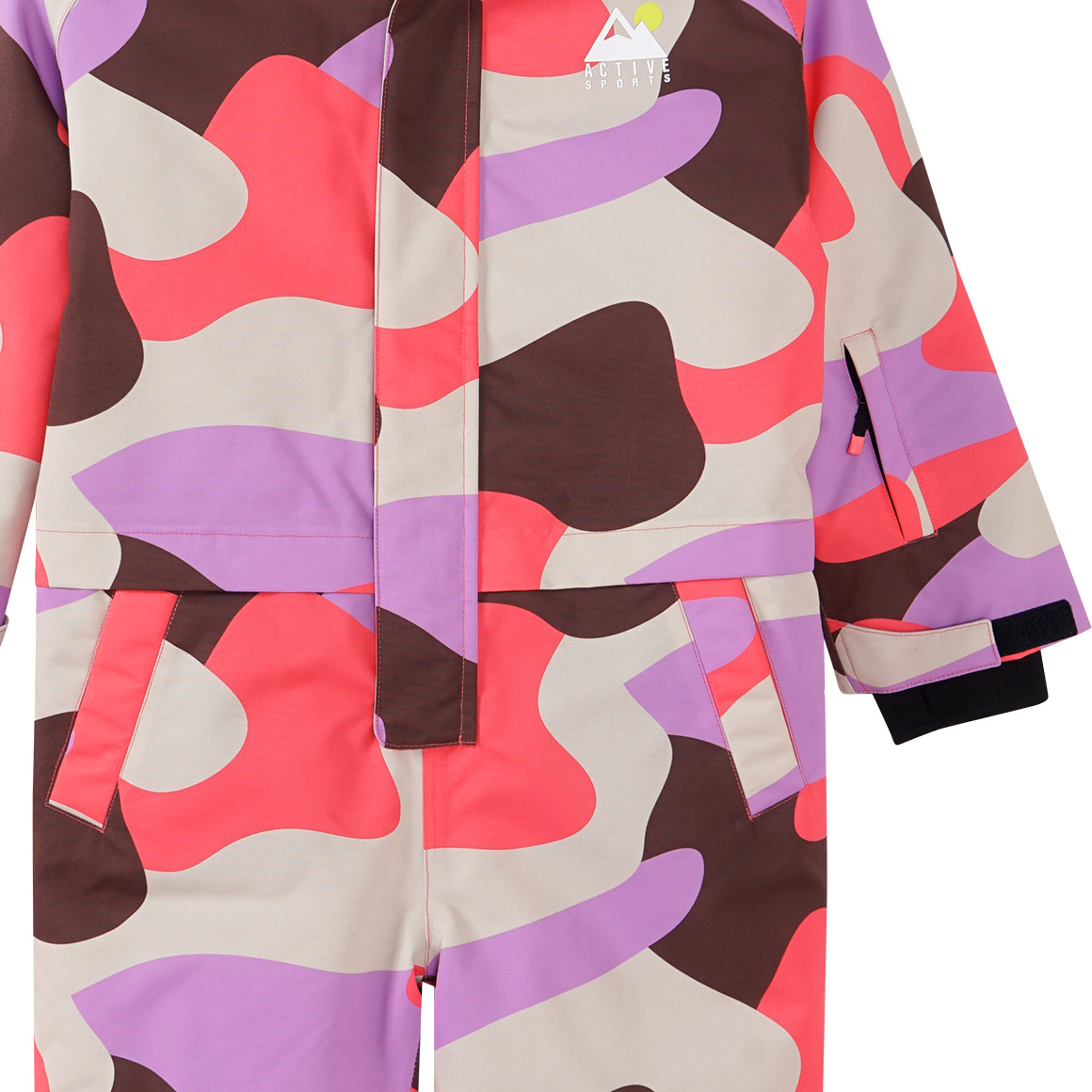 Mädchen Schneeoverall mit Allover-Muster