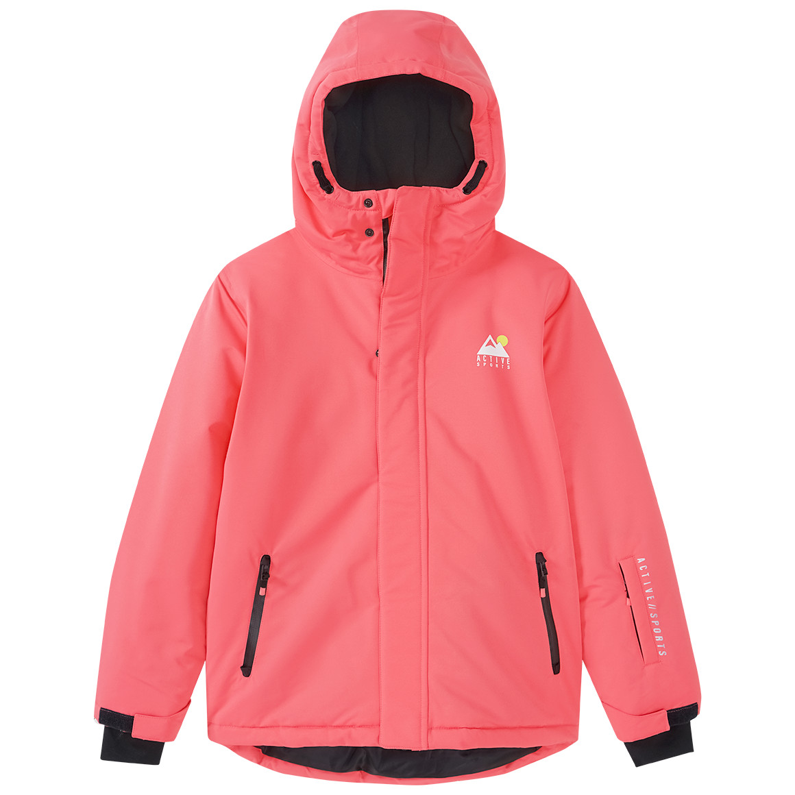 Effen gekleurd Meisjes sneeuwjack