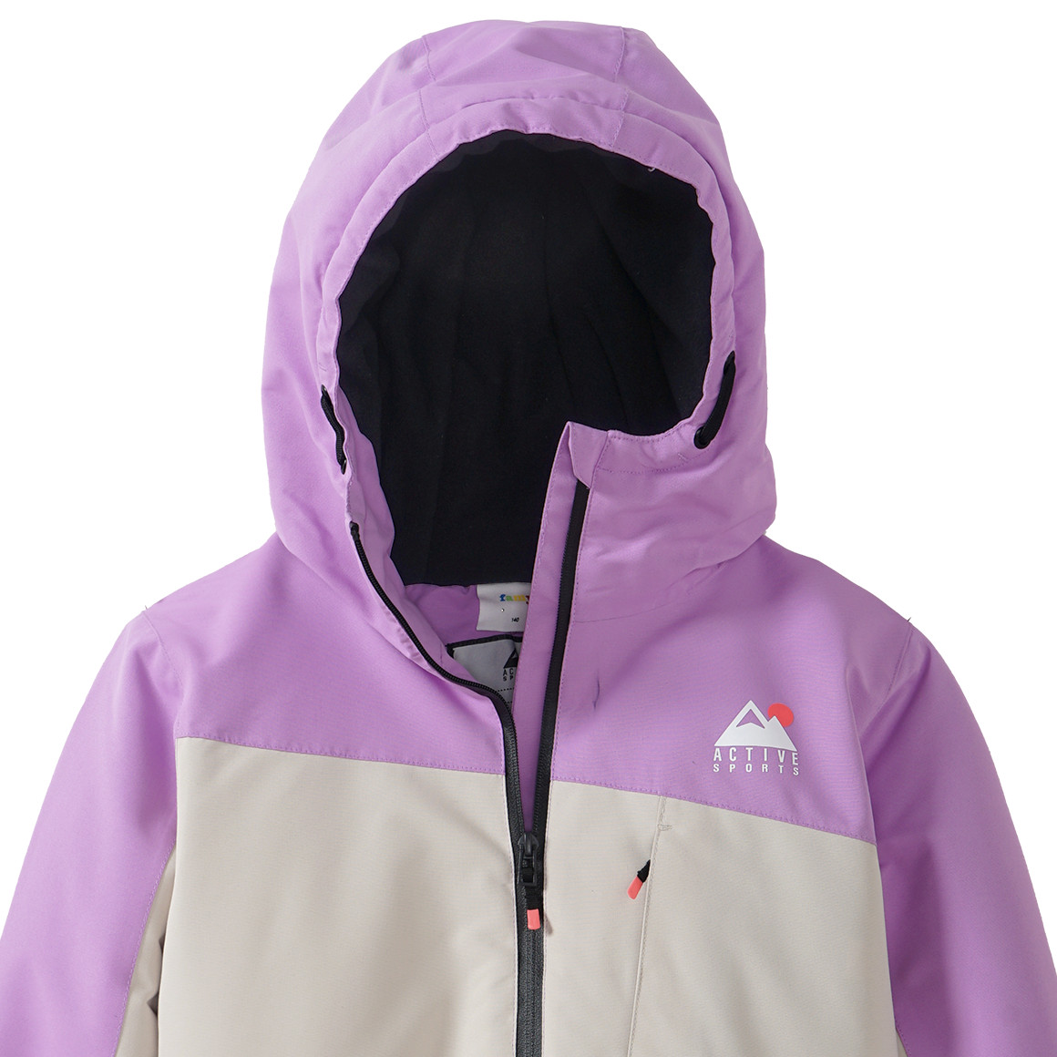 Sneeuwjack voor meisjes met kleurverdelingen