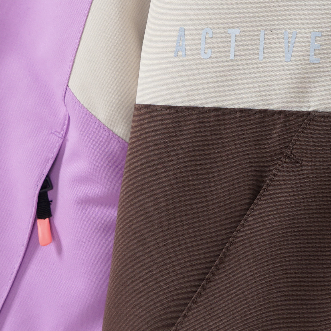 Sneeuwjack voor meisjes met kleurverdelingen