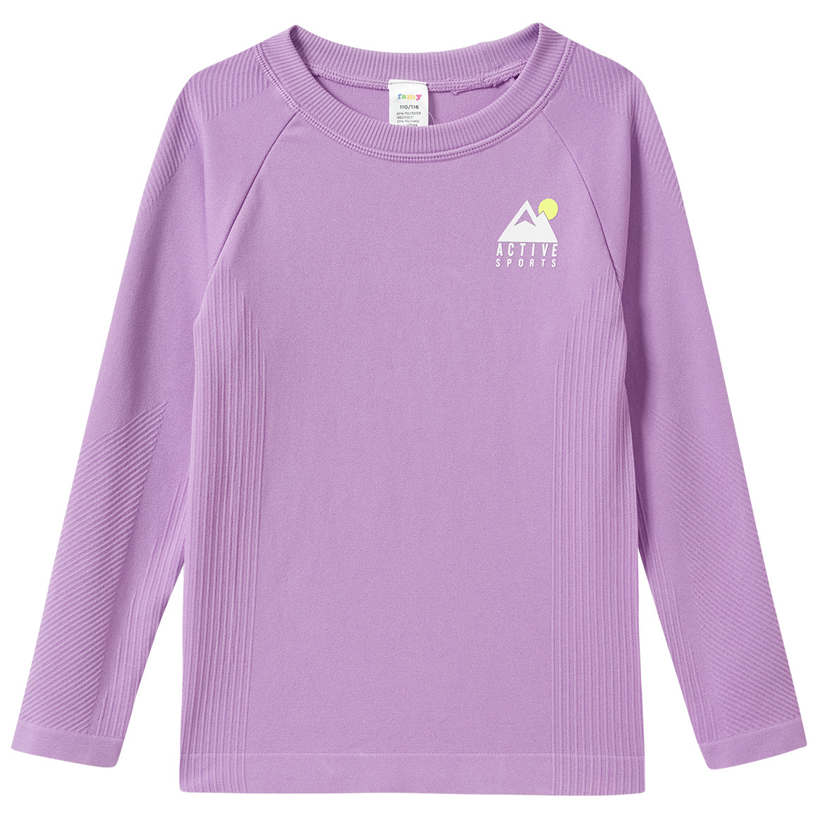 Thermoshirt voor meisjes in naadloze look