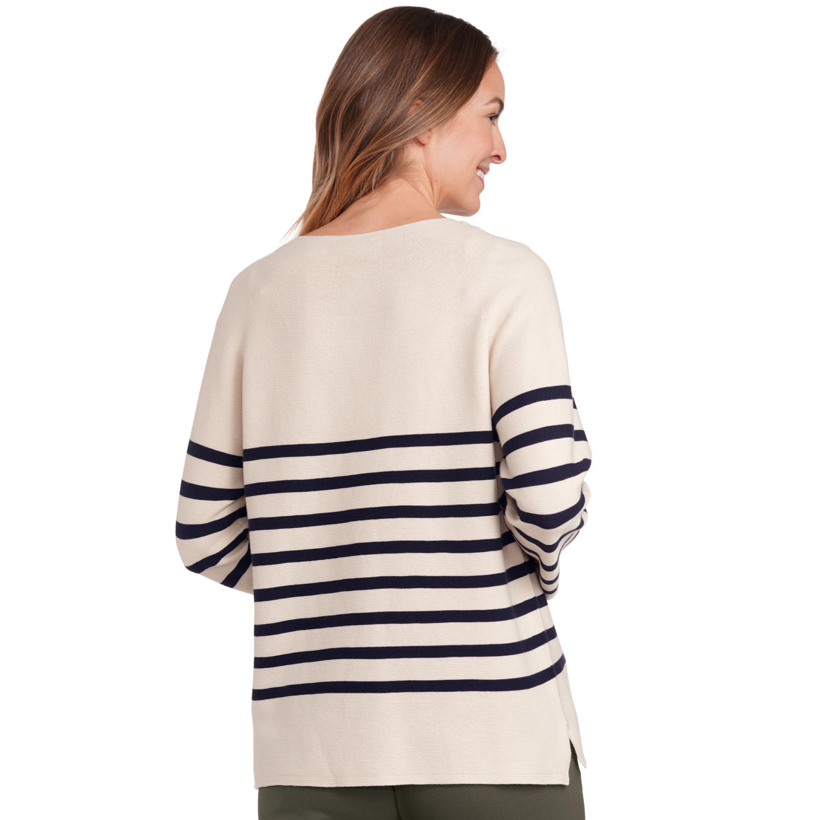 Damen Feinstrickpullover mit Streifenmuster