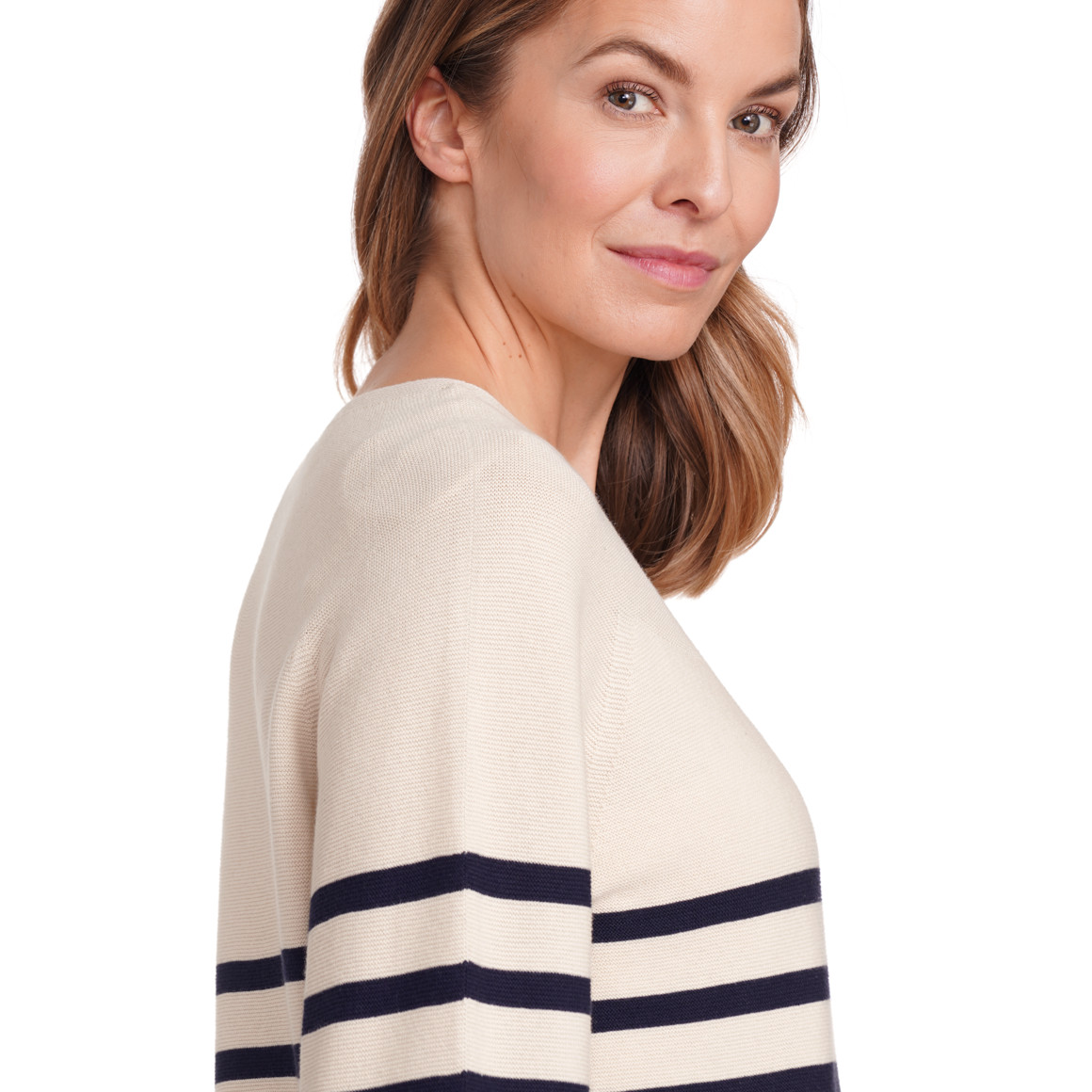 Damen Feinstrickpullover mit Streifenmuster
