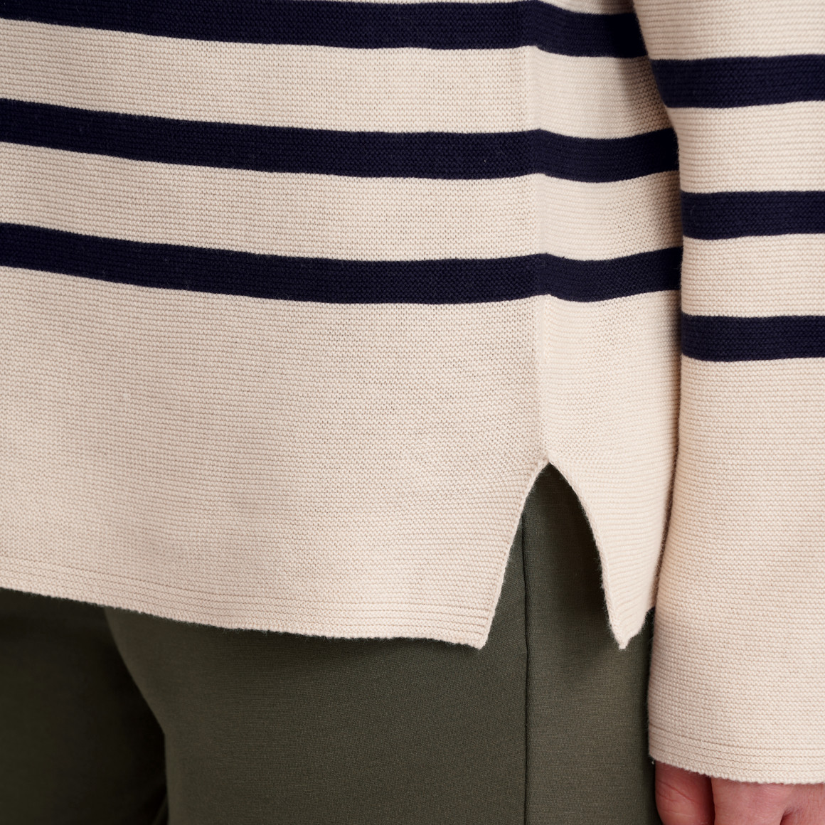 Damen Feinstrickpullover mit Streifenmuster