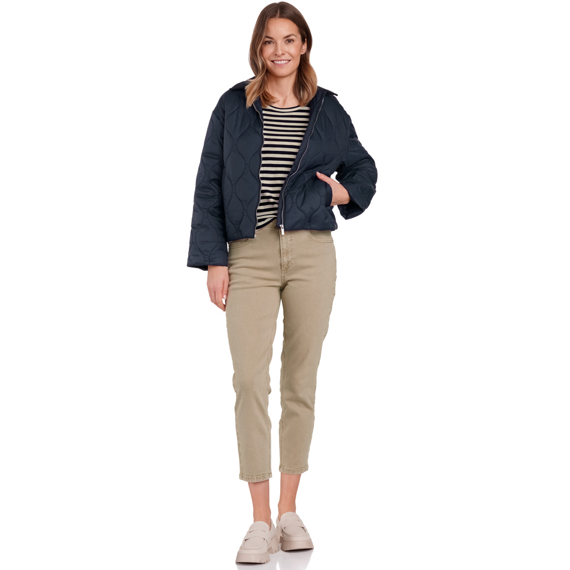 Damen Steppjacke mit Cordkragen