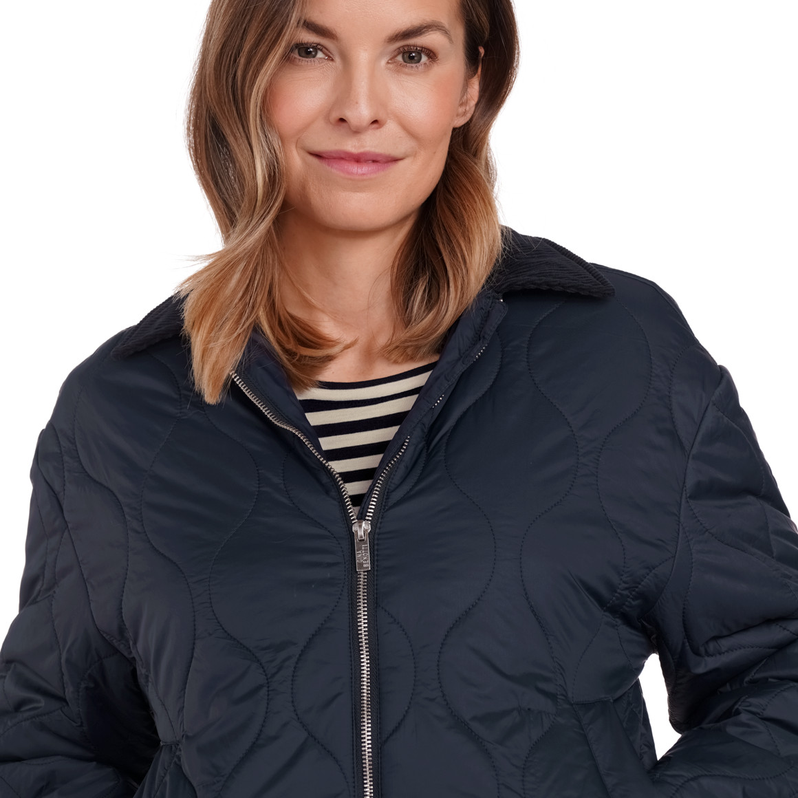 Damen Steppjacke mit Cordkragen