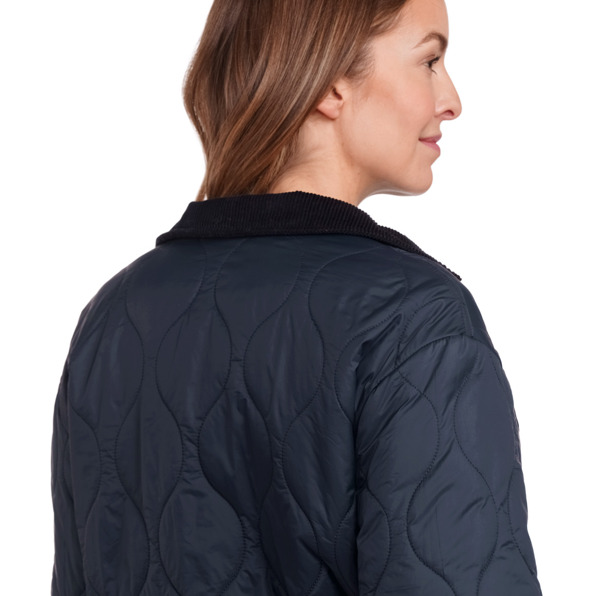 Damen Steppjacke mit Cordkragen