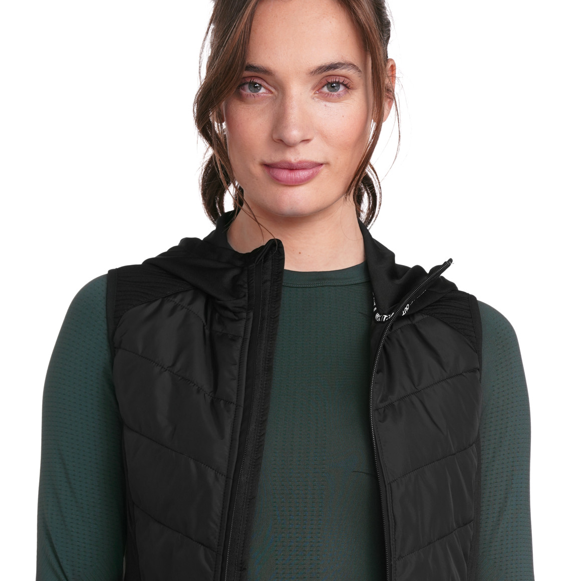 Sportgilet voor dames met capuchon