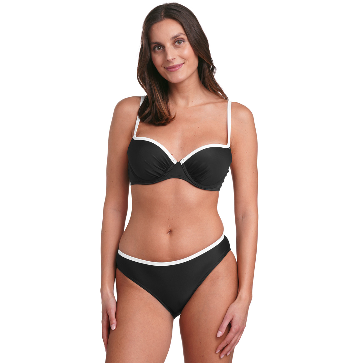 Damen Bikinislip mit Kontrastpaspel