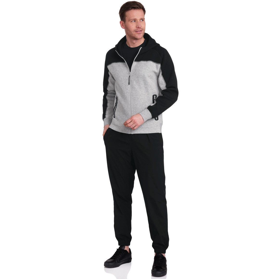 Herren Sport-Sweatjacke mit Kapuze