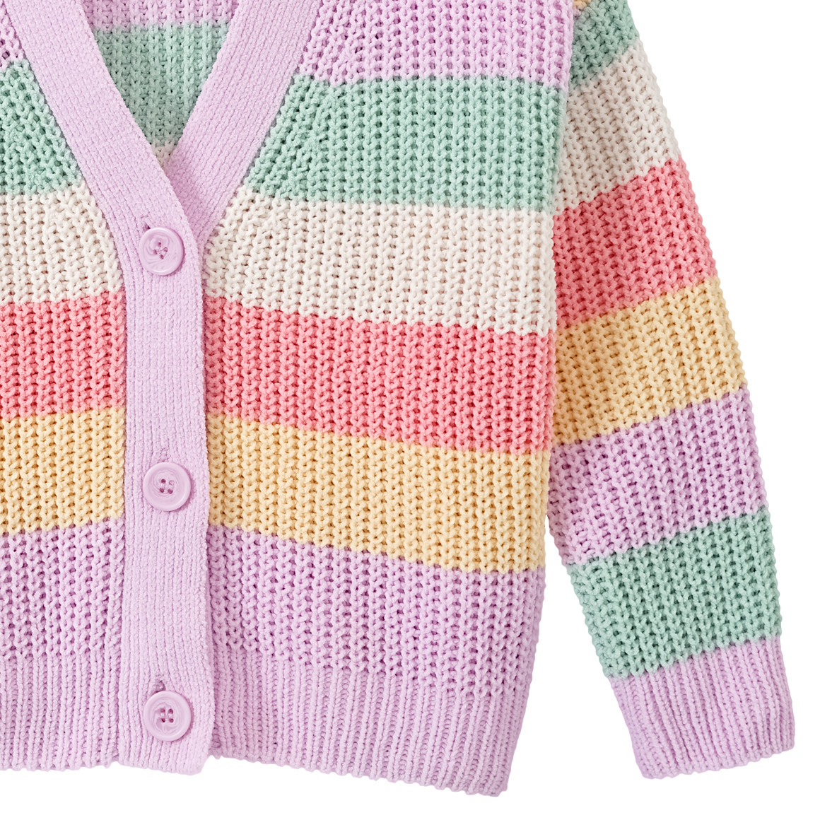 Meisjesvest met blokstrepen