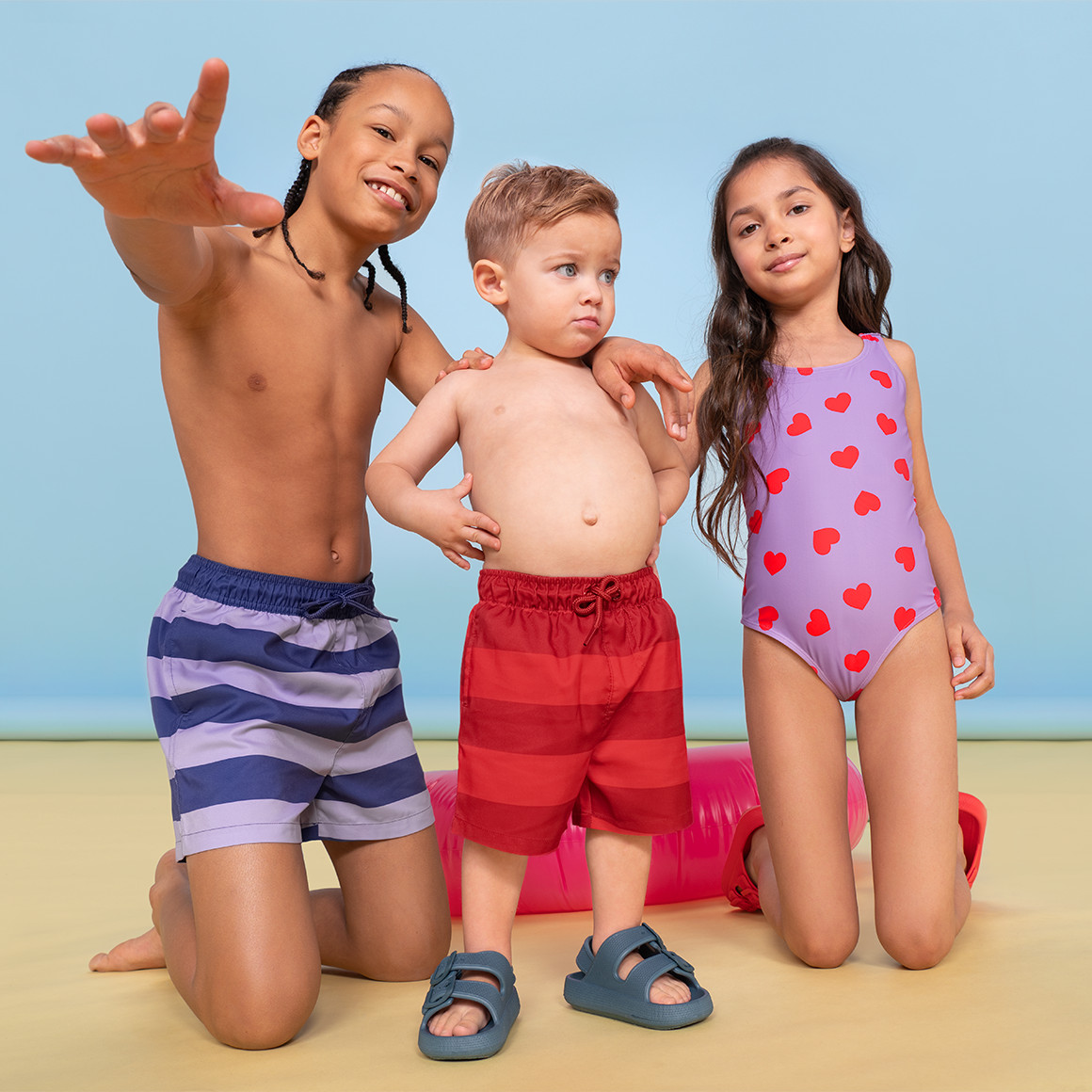 Baby Badeshorts mit Streifen