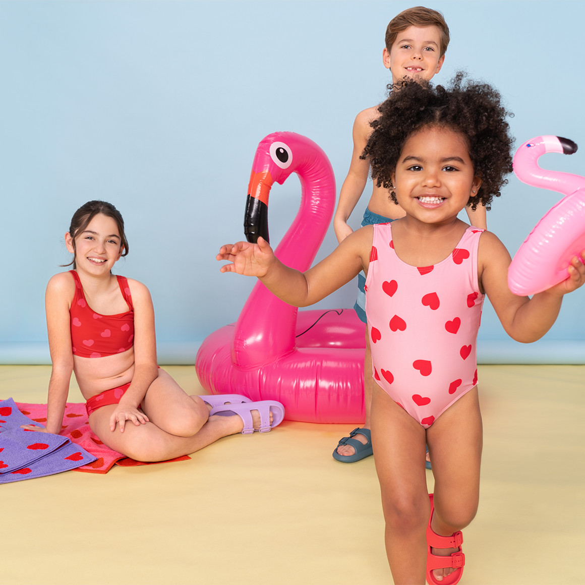 Baby Badeanzug mit Herz-Allover