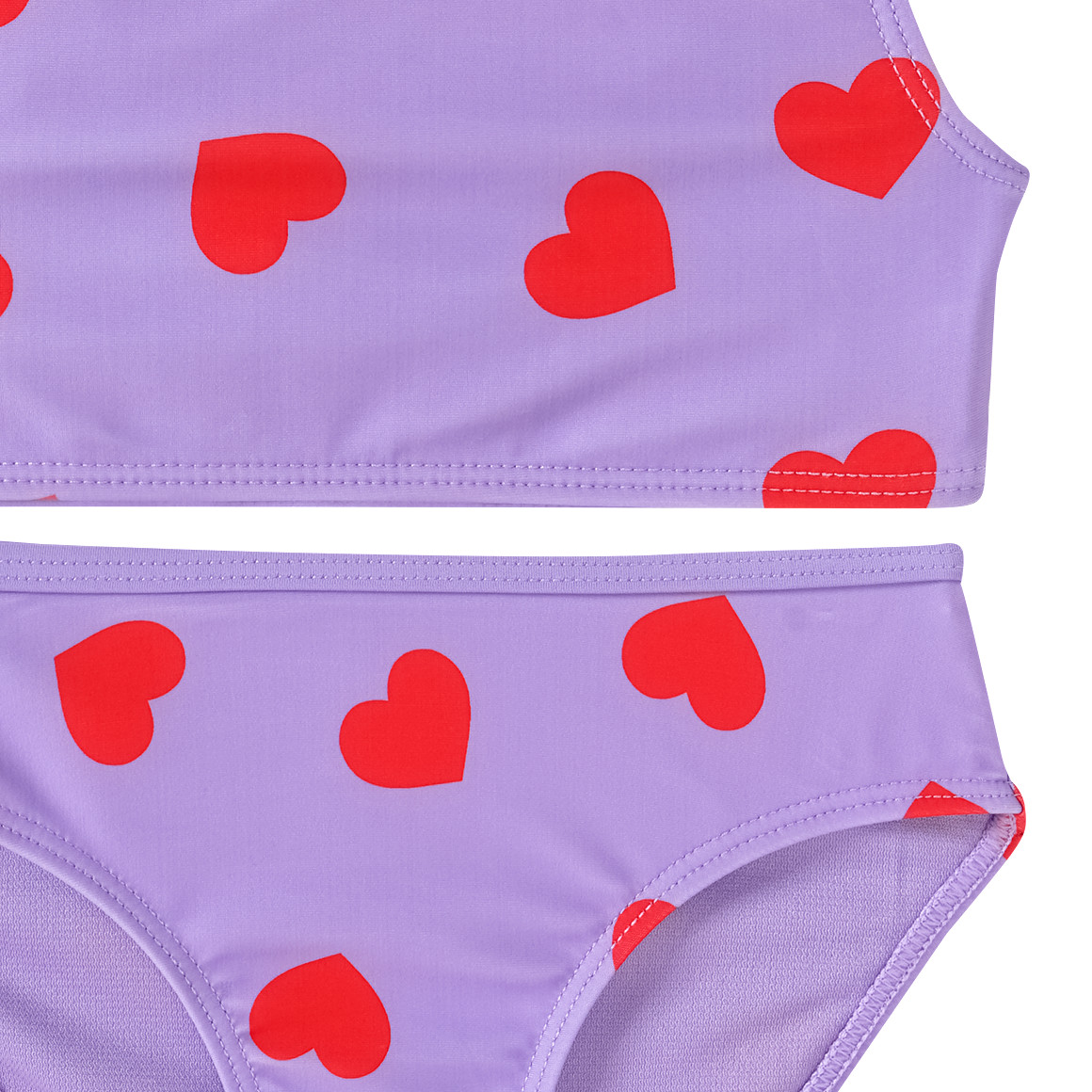 Mädchen Bikini mit Herz-Allover