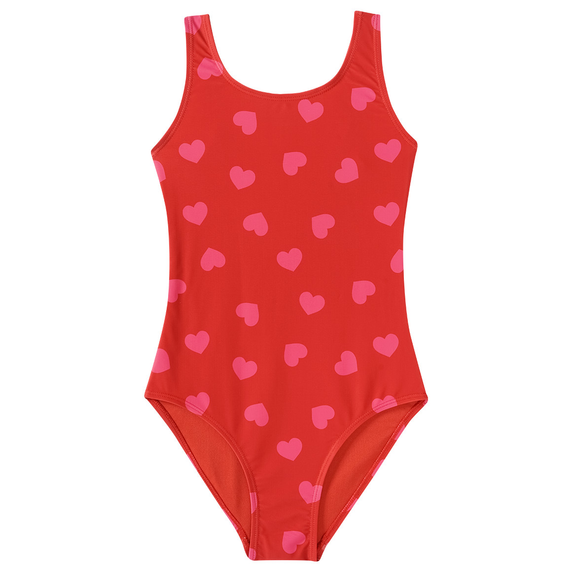 Meisjesbadpak met hartjes allover