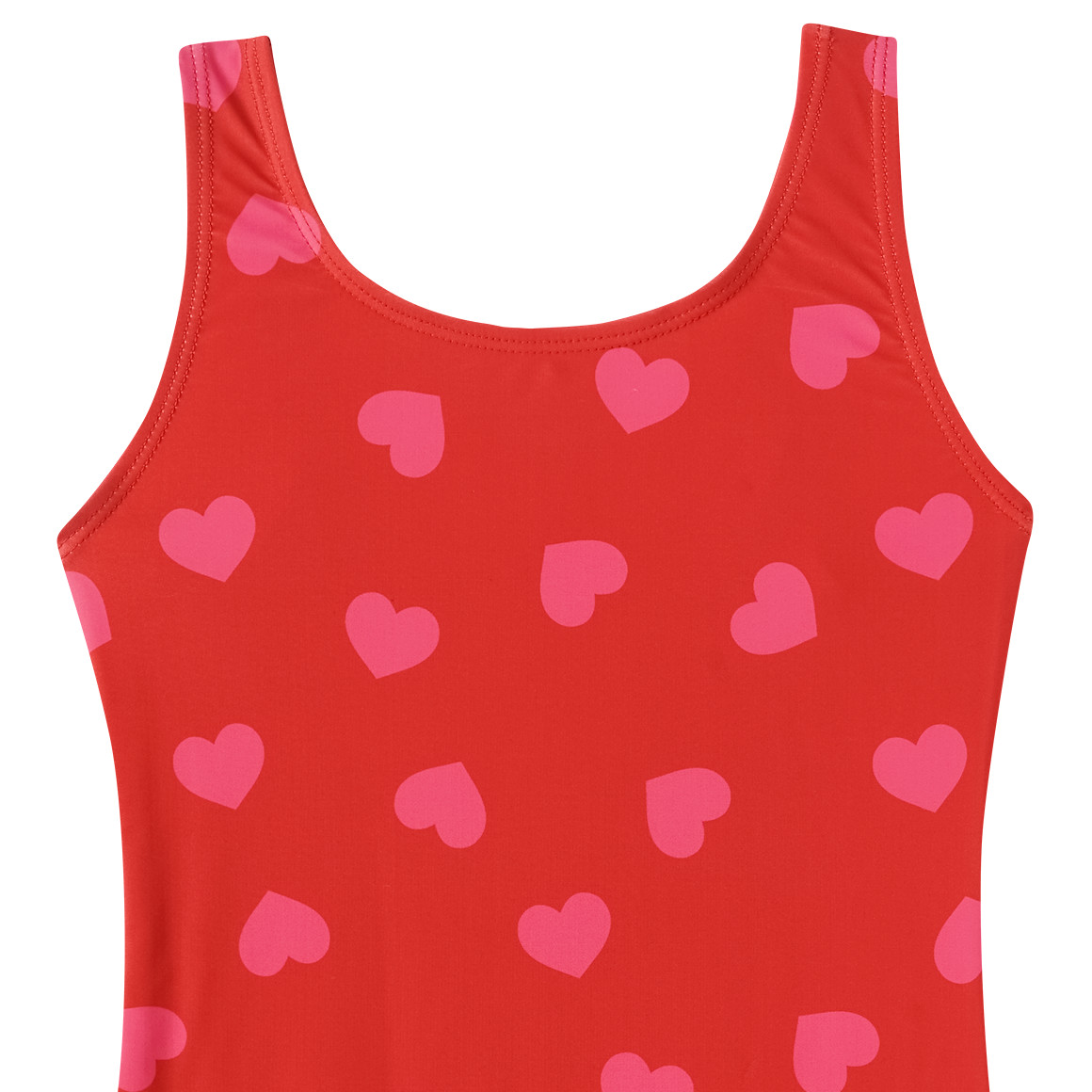 Meisjesbadpak met hartjes allover