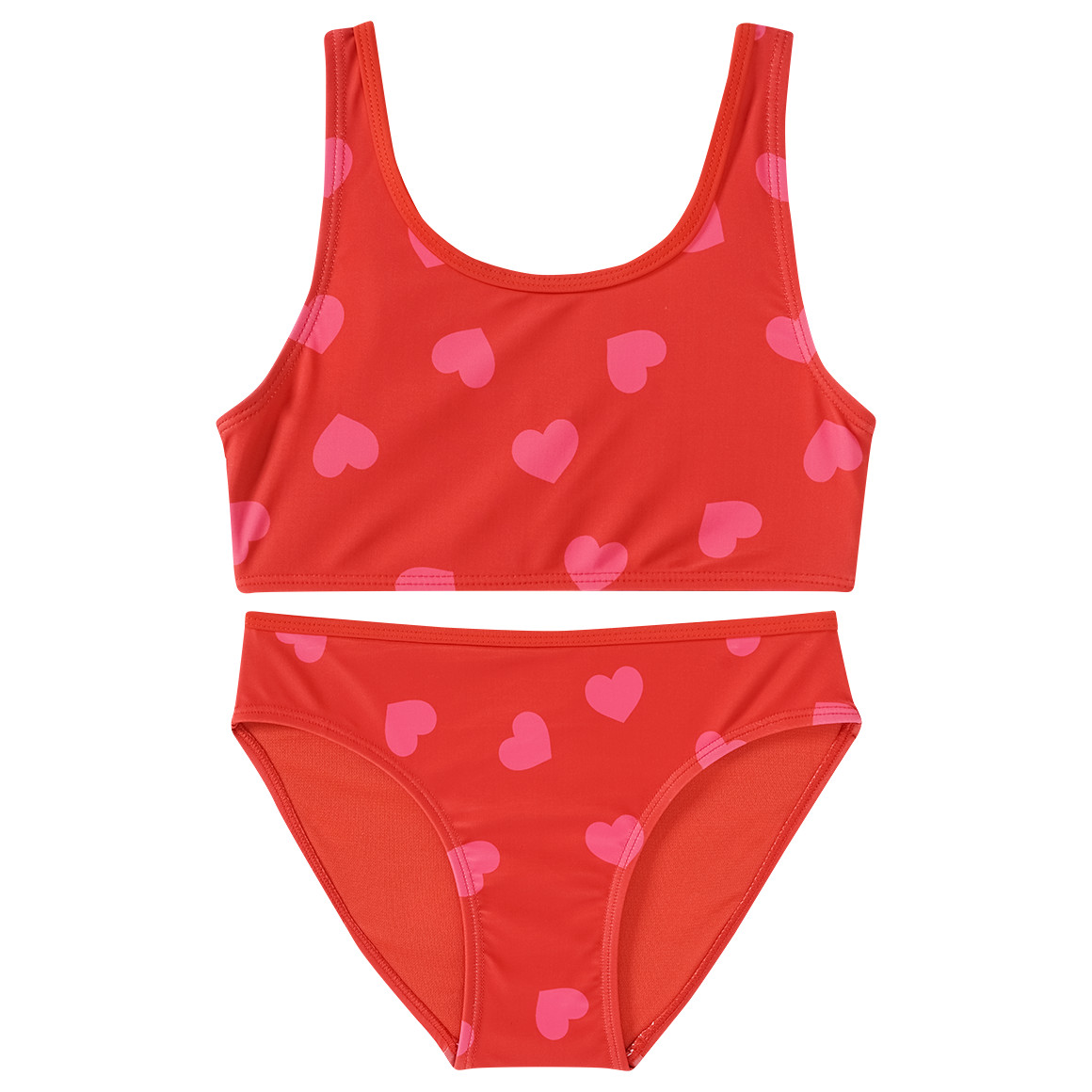 Mädchen Bikini mit Herz-Allover