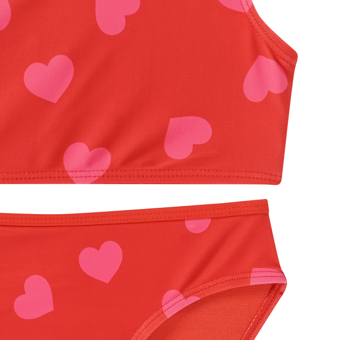Mädchen Bikini mit Herz-Allover