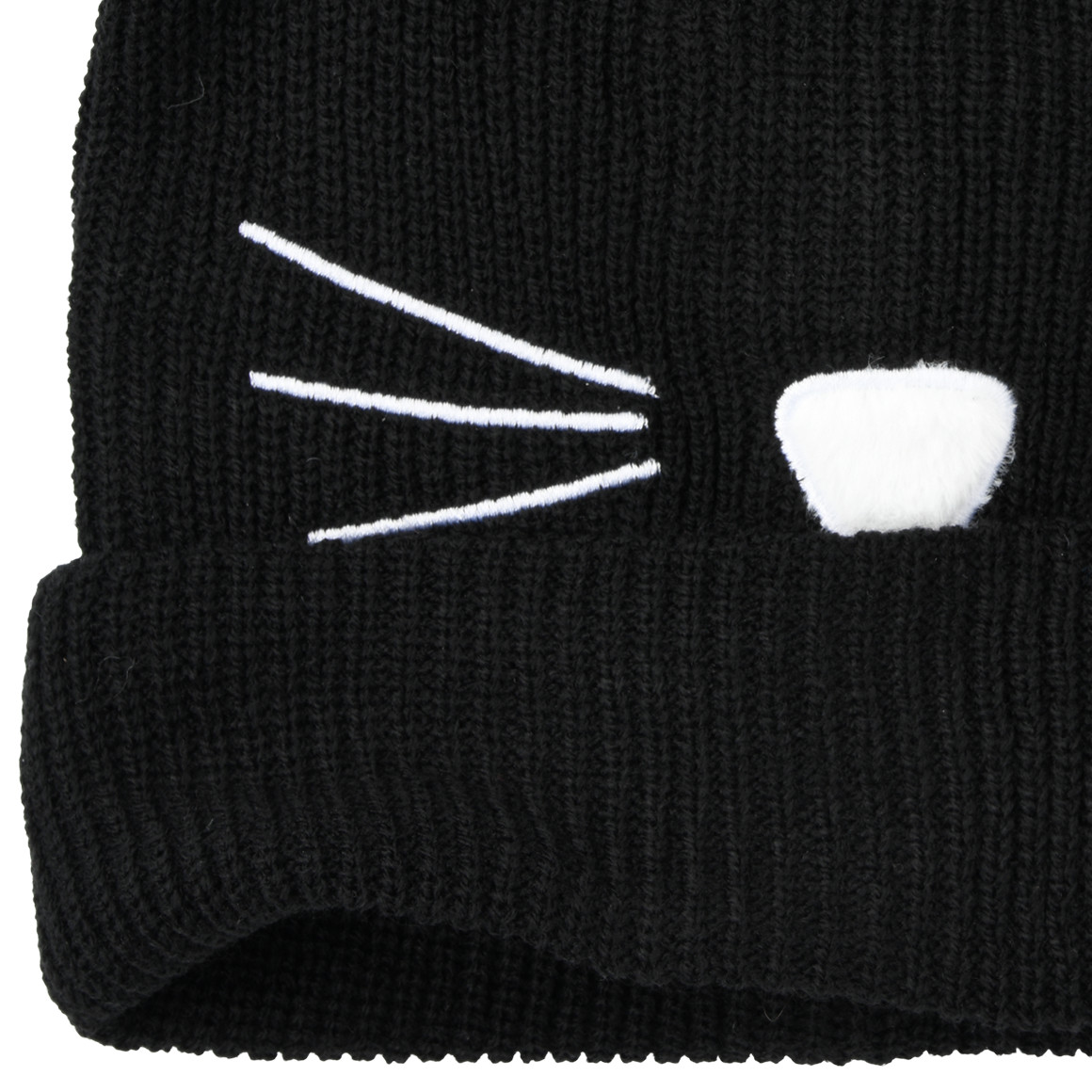 Calkkrer Goth Mütze Mit Katzenohren - Y2K Strickbeanie Für Damen