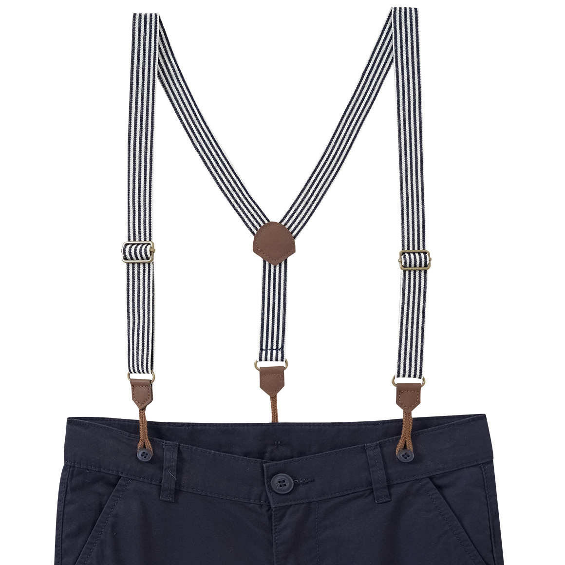 Jungen Chinoshorts mit Hosenträgern