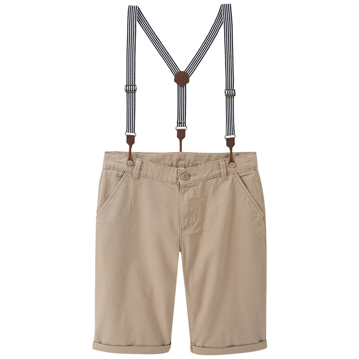 Jungen Chinoshorts mit Hosenträgern