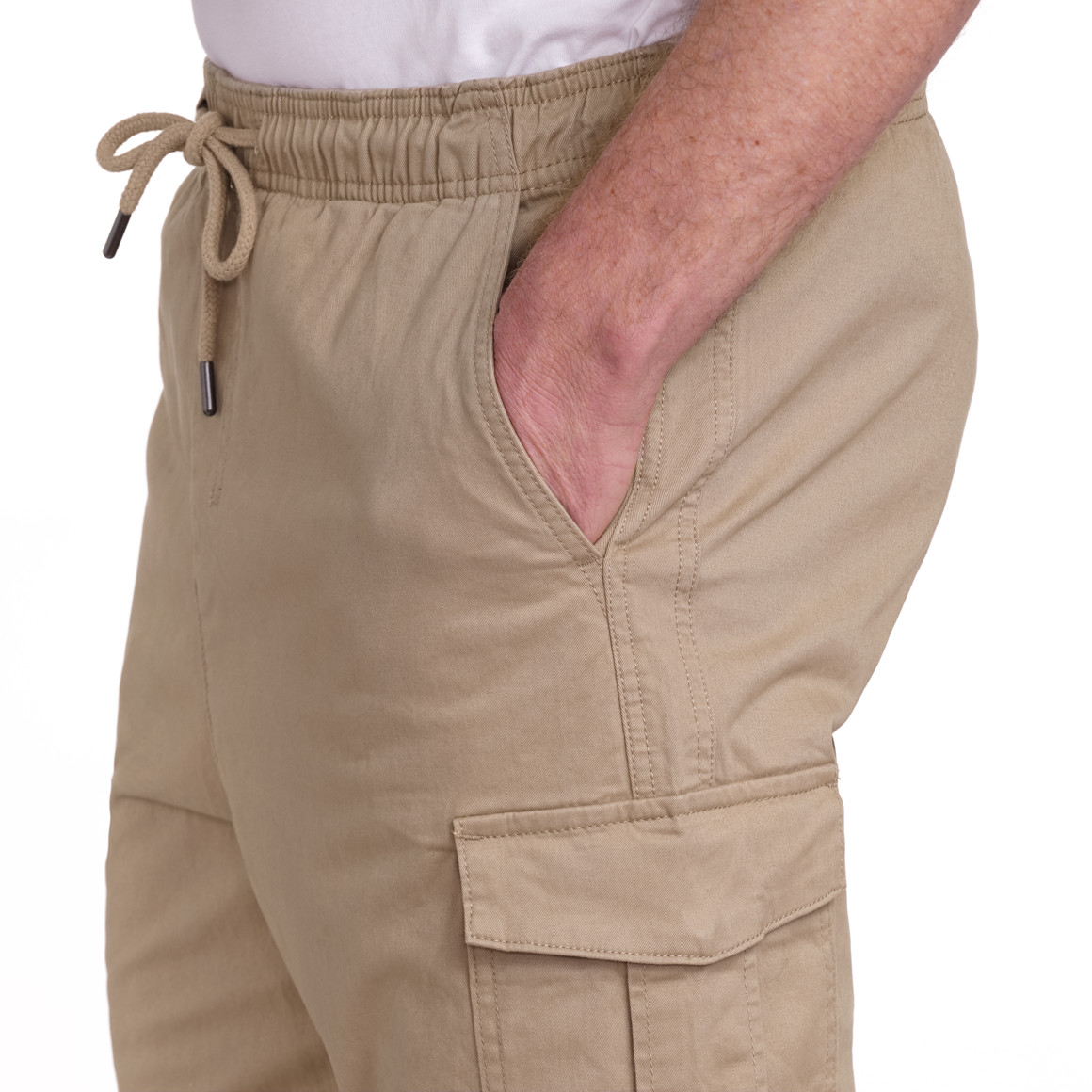 Effen cargobroek voor heren