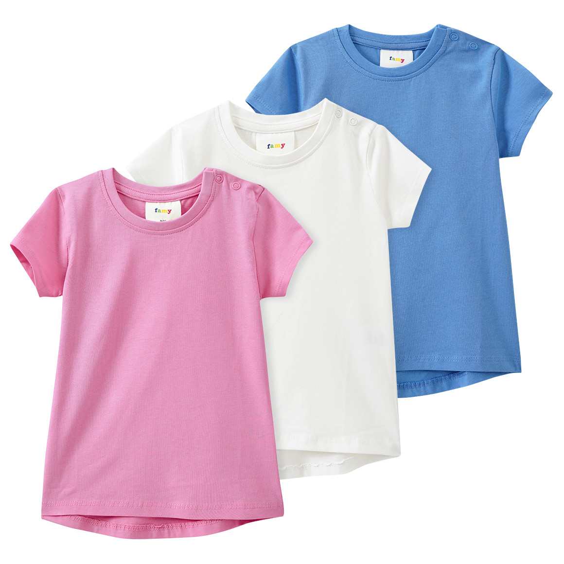 3 Baby T-Shirts im Basic-Look