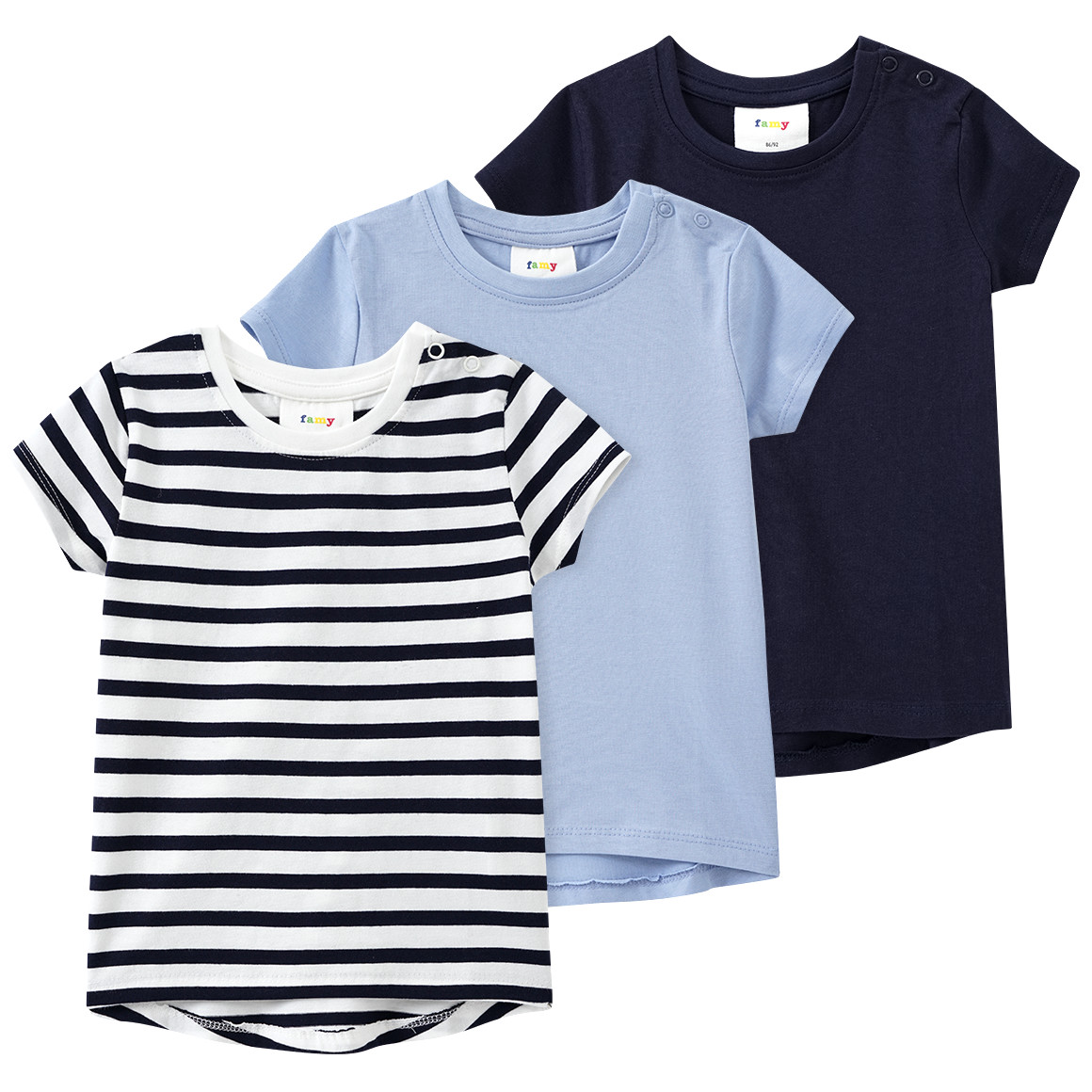 3 Baby T-Shirts im Basic-Look