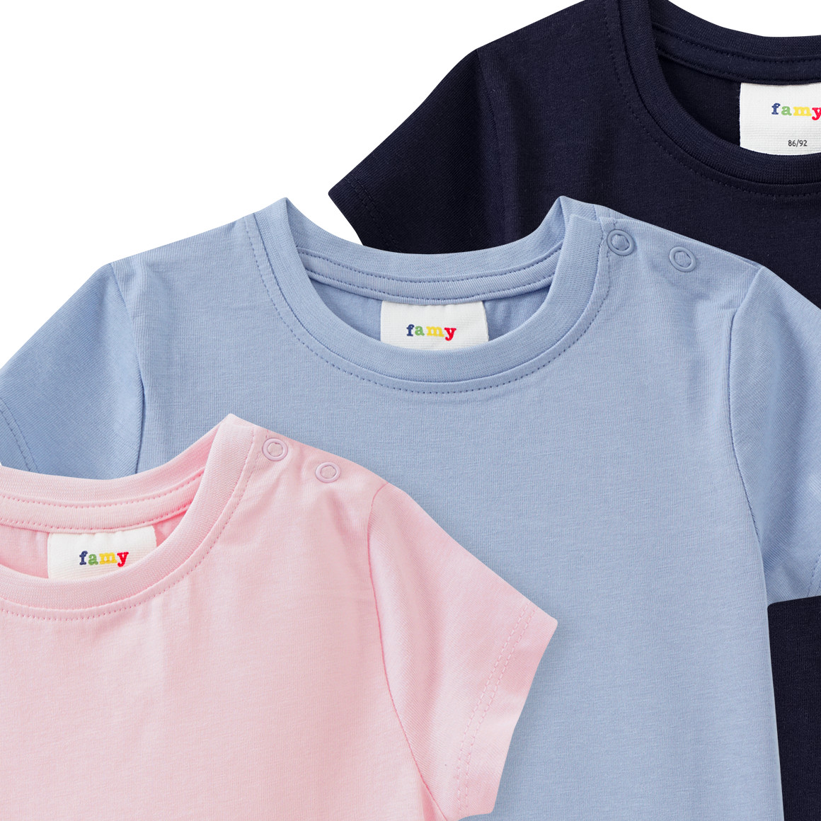 3 Baby T-Shirts im Basic-Look