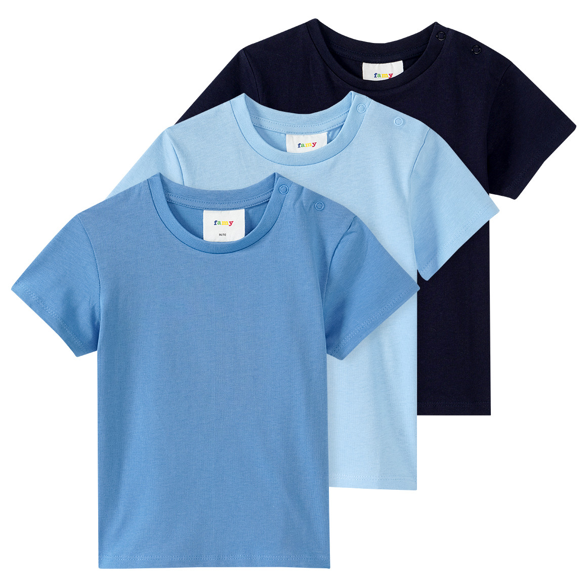 3 Baby T-Shirts im Basic-Look