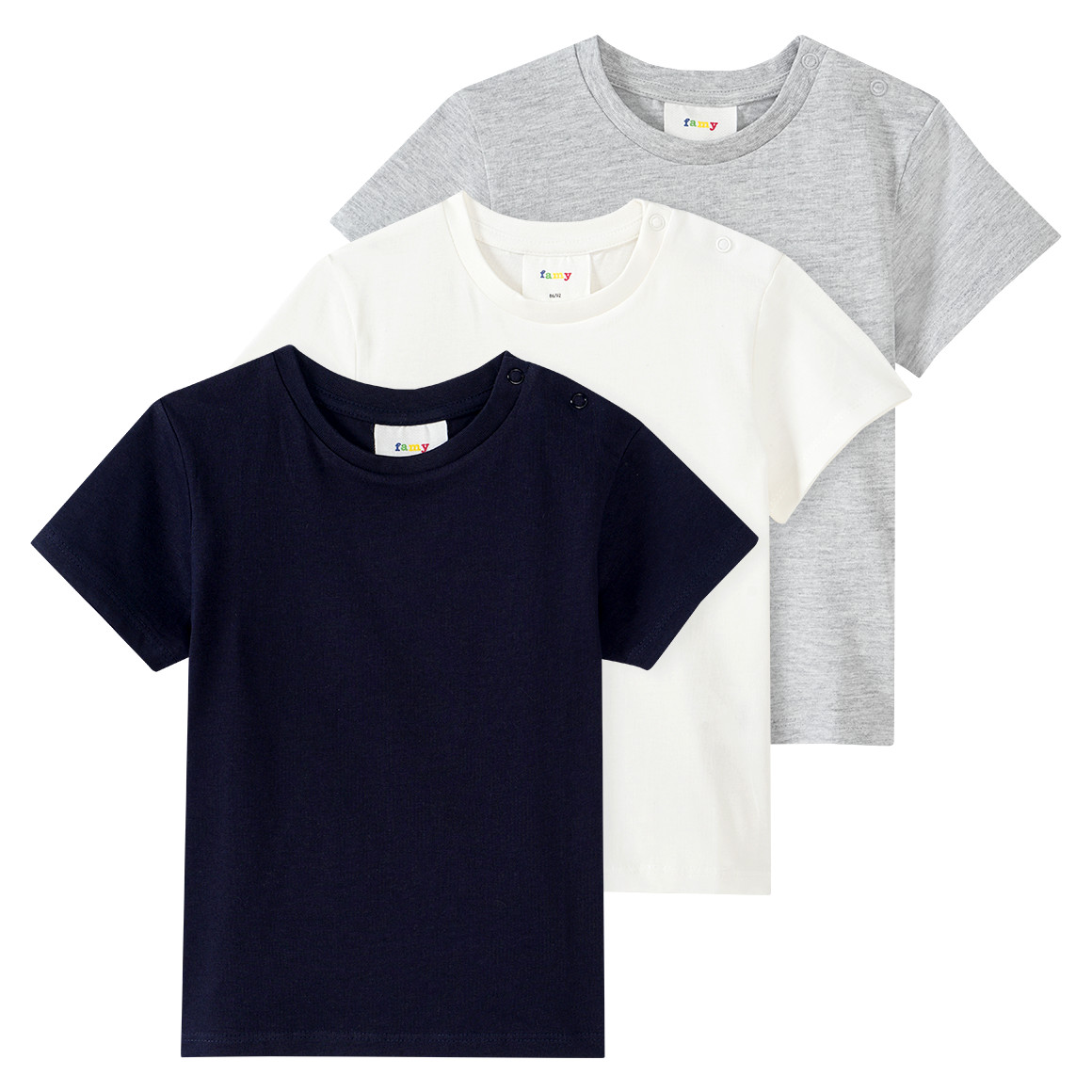 3 Baby T-Shirts im Basic-Look